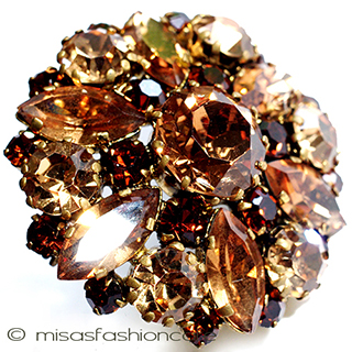 （画像用） オーストリア製ブローチ クリスタル・フラワー