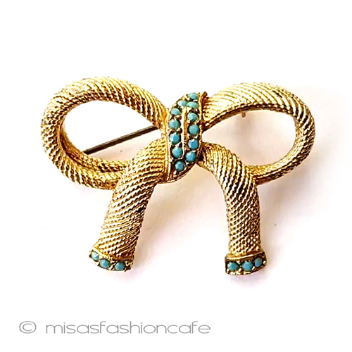 （画像用） ヴィンテージアクセサリー SPHINX　リボンブローチ