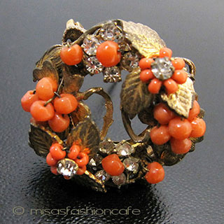 （画像用） Haskell・Robert初期 お花リース　ブローチ