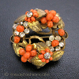 （画像用） Haskell・Robert初期 お花リース　ブローチ