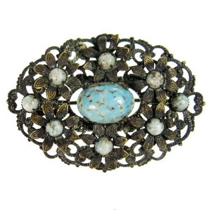 （画像用） チェコ製お花ブローチ