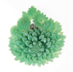 （画像用） フラワー　カメオ　 セルロイド　ブローチ