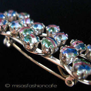 （画像用） アイリス　ガラス シルバー 銀製　ブローチ