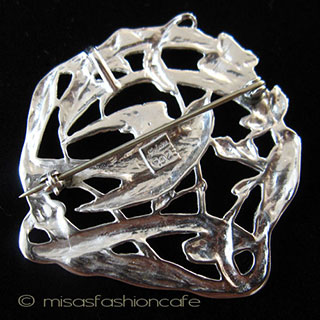 （画像用） Sterling925 銀製　鳥 ブローチ兼ペンダント