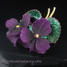 （画像用） パンジー・すみれ ブローチ