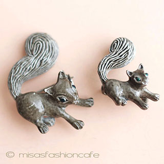 （画像用） りすの親子 ブローチ