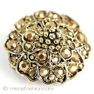 （画像用） Hollycraft　ブローチ ミラーGoldのお花