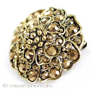 （画像用） Hollycraft　ブローチ ミラーGoldのお花