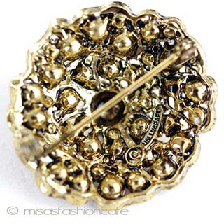 （画像用） Hollycraft　ブローチ ミラーGoldのお花