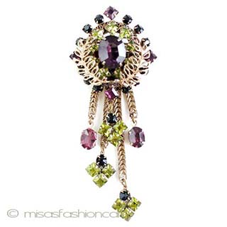 （画像用） アンティーク　ブローチ 　ジュエル・タッセル