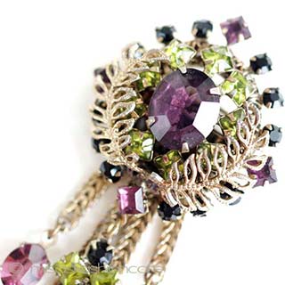 （画像用） アンティーク　ブローチ 　ジュエル・タッセル