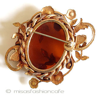 （画像用） アンティーク　ブローチ パール・フローラル