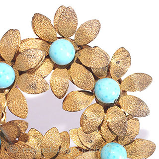 （画像用） ミリアムハスケル　 花リース　ブローチ