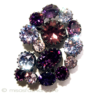 （画像用） Austria　オーストリア製 クリスタル　ブローチ