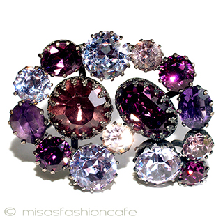 （画像用） Austria　オーストリア製 クリスタル　ブローチ