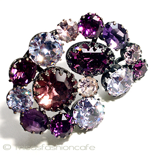 （画像用） Austria　オーストリア製 クリスタル　ブローチ