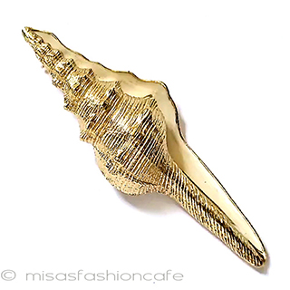 （画像用） Trifari　 トリファリ 巻き貝のブローチ