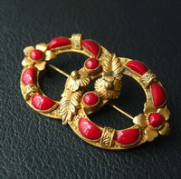 （画像用） アンティーク　 チェコ製ブローチ