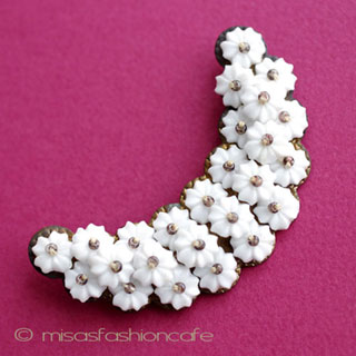 （画像用） ミリアムハスケル初期 お花三日月　ブローチ