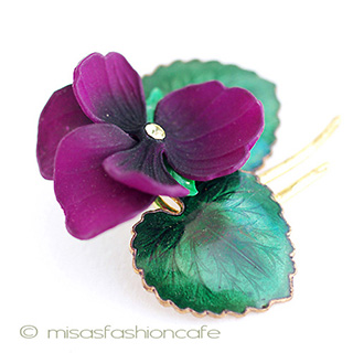 （画像用） パンジー・すみれブローチ