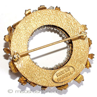 （画像用） ミリアムハスケル　お花 バロックパール ブローチ