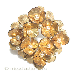 （画像用） ミリアムハスケル スミレの花　ブローチ