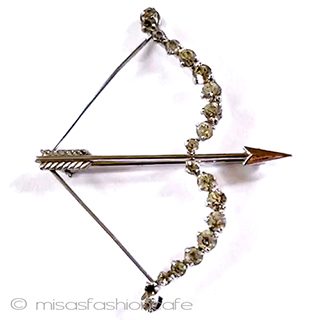 （画像用） Krementz　ブローチ 14Kgfキューピッド弓矢