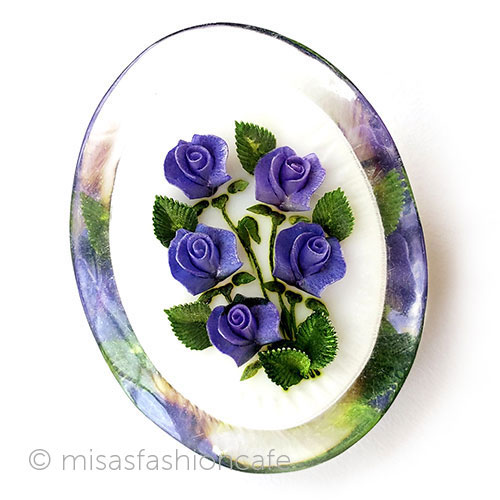 （画像用） アンティーク　ブローチ ローズのお花　ブーケ