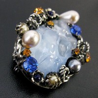 （画像用） アートガラス　ブローチ