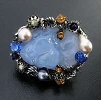 （画像用） アートガラス　ブローチ