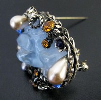 （画像用） アートガラス　ブローチ