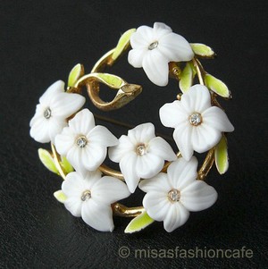 （画像用） ART アート刻印　 フラワーガーデン ブローチ