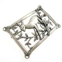 （画像用） スターリングシルバー Coro　鹿　ブローチ