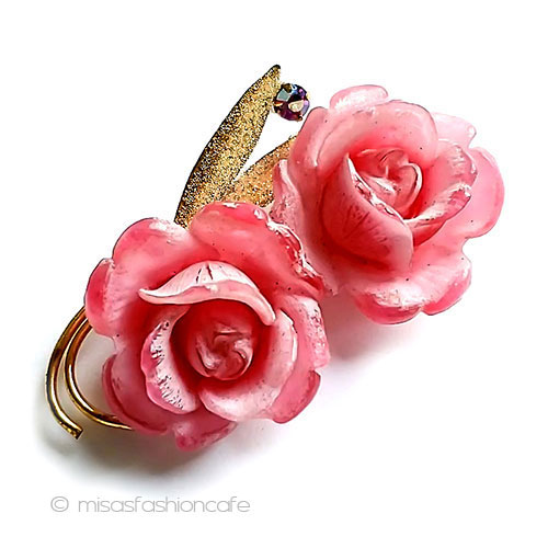 （画像用） ヴィンテージジュエリー ドイツ製ローズの花