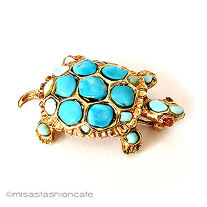 （画像用） SWOBODA　スワボダ 天然石ターコイズのカメ