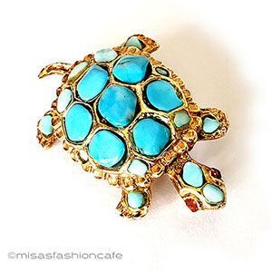 （画像用） SWOBODA　スワボダ 天然石ターコイズのカメ