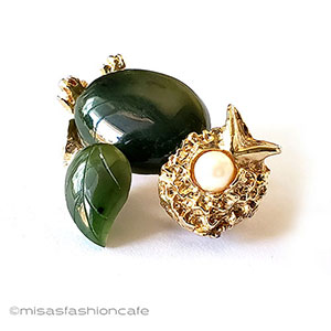 （画像用） SWOBODA　スワボダ 真珠と翡翠の小鳥