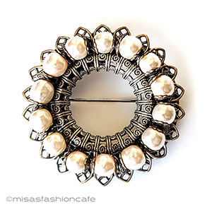 （画像用） ミリアムハスケル　刻印 バロックパール　リース