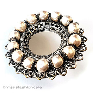 （画像用） ミリアムハスケル　刻印 バロックパール　リース