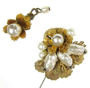 （画像用） Miriam Haskell ミリアムハスケル ブローチ