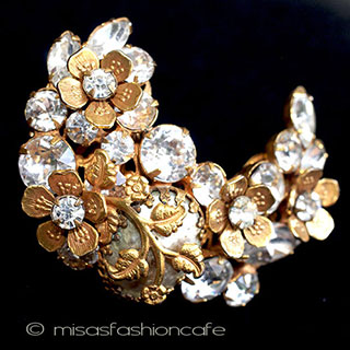 （画像用） Ｒｅｇｅｎｃｙ　金花ブローチ バロックパール＆ストーン