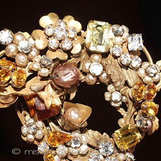 （画像用） バロックパール＆RSの花 ブローチ兼ペンダント