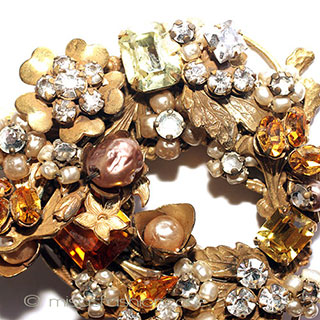 （画像用） バロックパール＆RSの花 ブローチ兼ペンダント