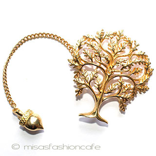 （画像用） どんぐり＆木　ブローチ