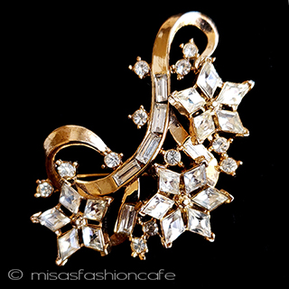 （画像用） Trifari　 トリファリ 流れ星　 ブローチ