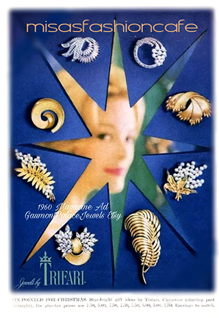 （画像用） Trifari　 トリファリ パールの花ブーケ