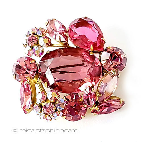 （画像用） Regencyリージェンシー クリスタルお花ブローチ