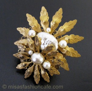 （画像用） Miriam Haskell ミリアムハスケル ブローチ