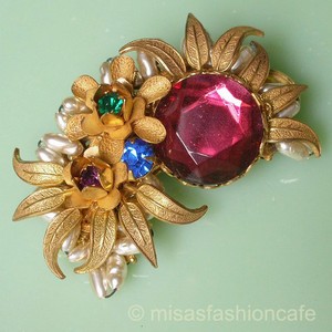 （画像用） Miriam Haskell ミリアムハスケル ブローチ