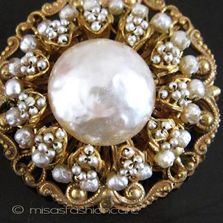 （画像用） Miriam Haskell ミリアムハスケル ブローチ